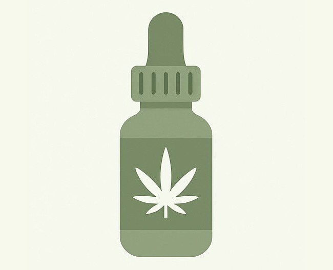 Cannabisextrakt abgefüllt
